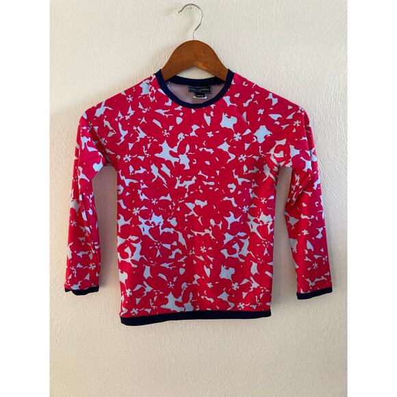 Oscar De La Renta Girls' Kids Printed Rashguard Top Age 10 Floral Swim Surf - Picture 2 of 7